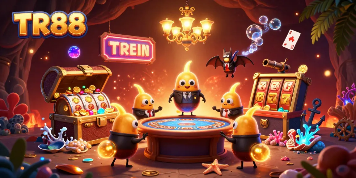 Experience TR88's vibrant casino atmosphere with glowworms, slots, and treasure in a 3D adventure.