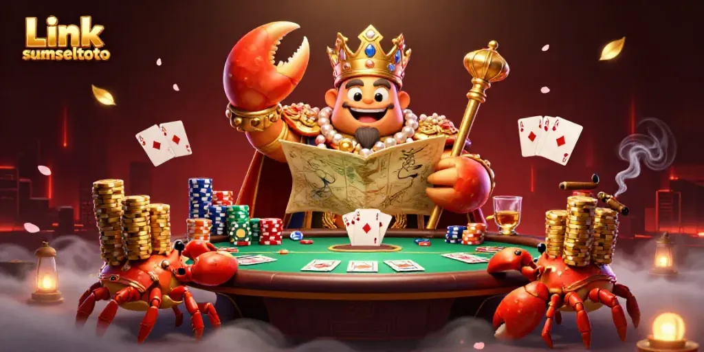 Engage with Link sumseltoto as a golden crab emperor and hermit crabs partake in high-stakes poker.
