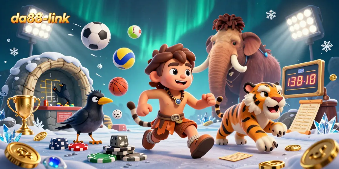 Experience gaming excitement with da88-link in a dynamic prehistoric casino scene.